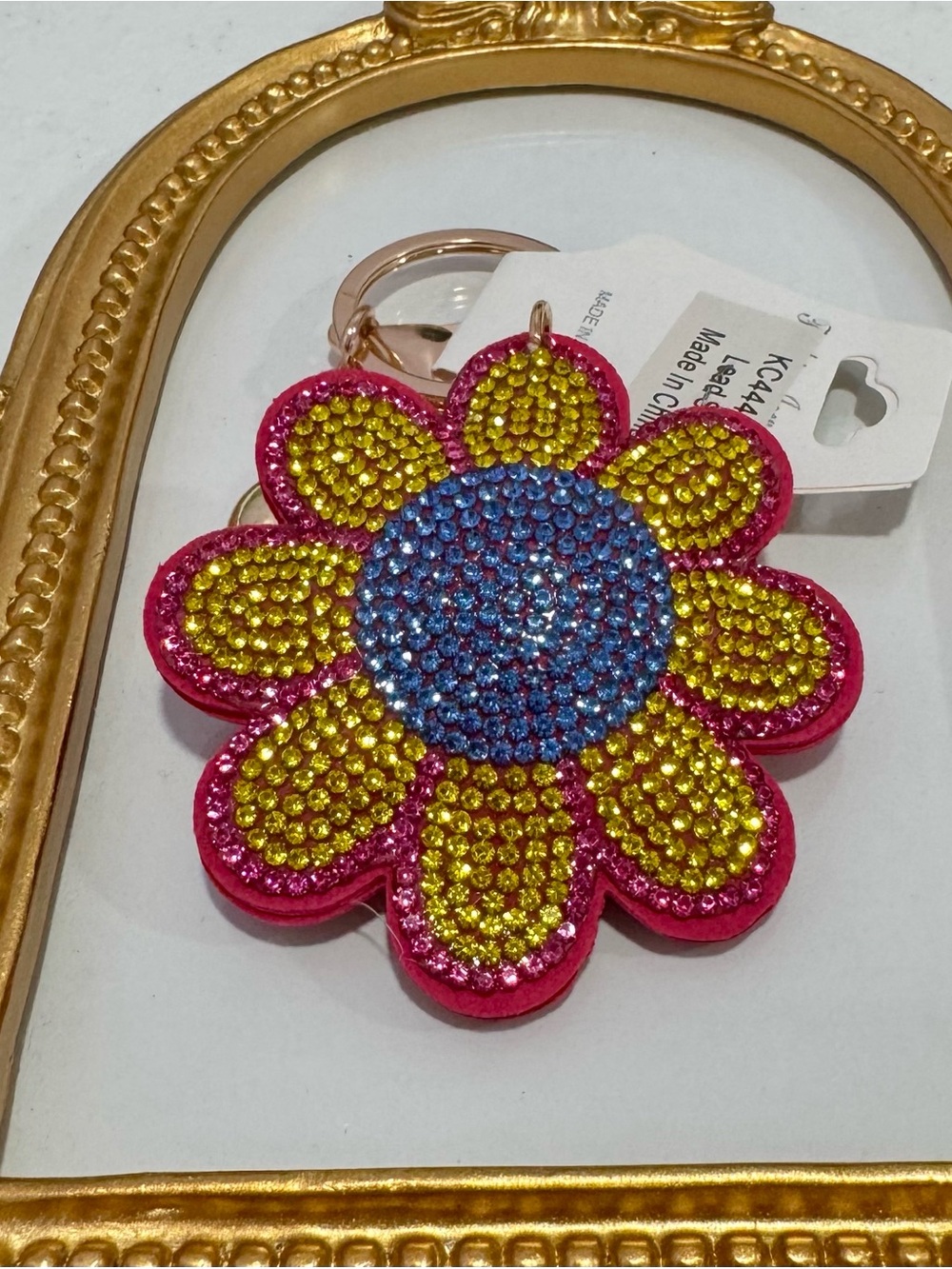 New Sparkling Flower Keychain Bag Charm